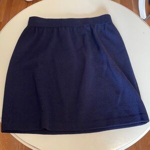 [St. John] Navy Knit Skirt